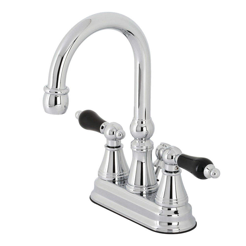 Robinet de salle de bain central Duchess de 4 pouces à 2 poignées en chrome poli