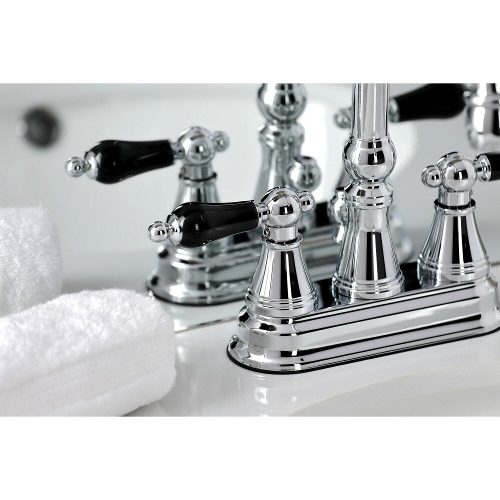Robinet de salle de bain central Duchess de 4 pouces à 2 poignées en chrome poli
