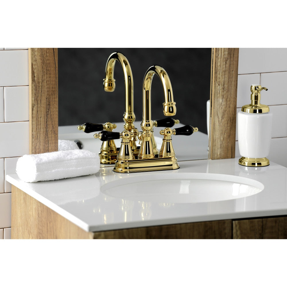 Duchess 4 inch Centerset 2-Handle Bathroom Faucet in Polished Brass