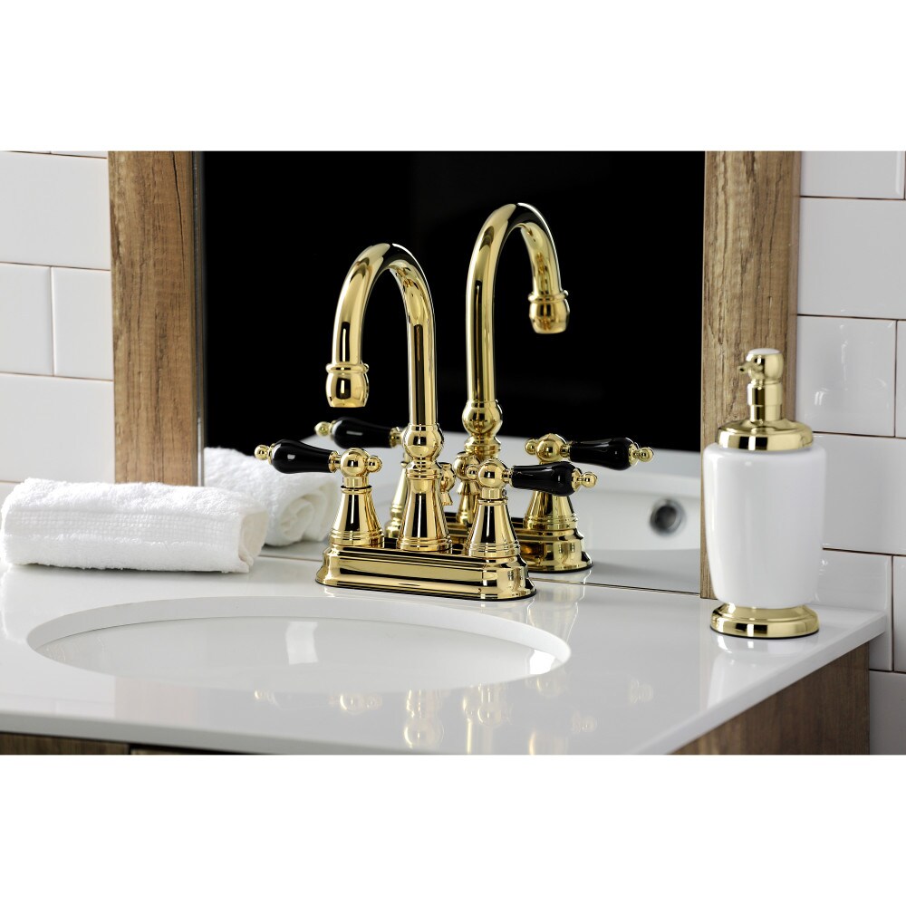 Duchess 4 inch Centerset 2-Handle Bathroom Faucet in Polished Brass
