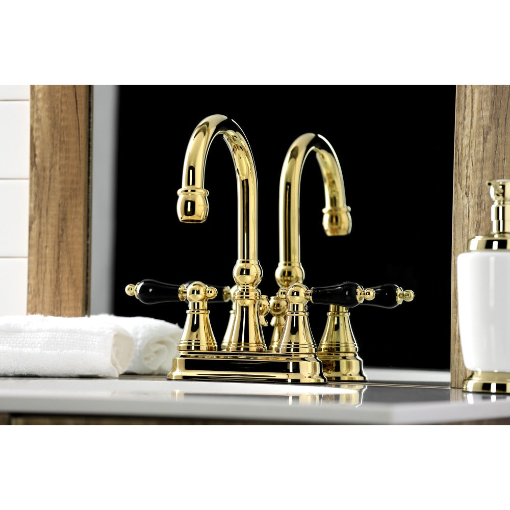 Duchess 4 inch Centerset 2-Handle Bathroom Faucet in Polished Brass