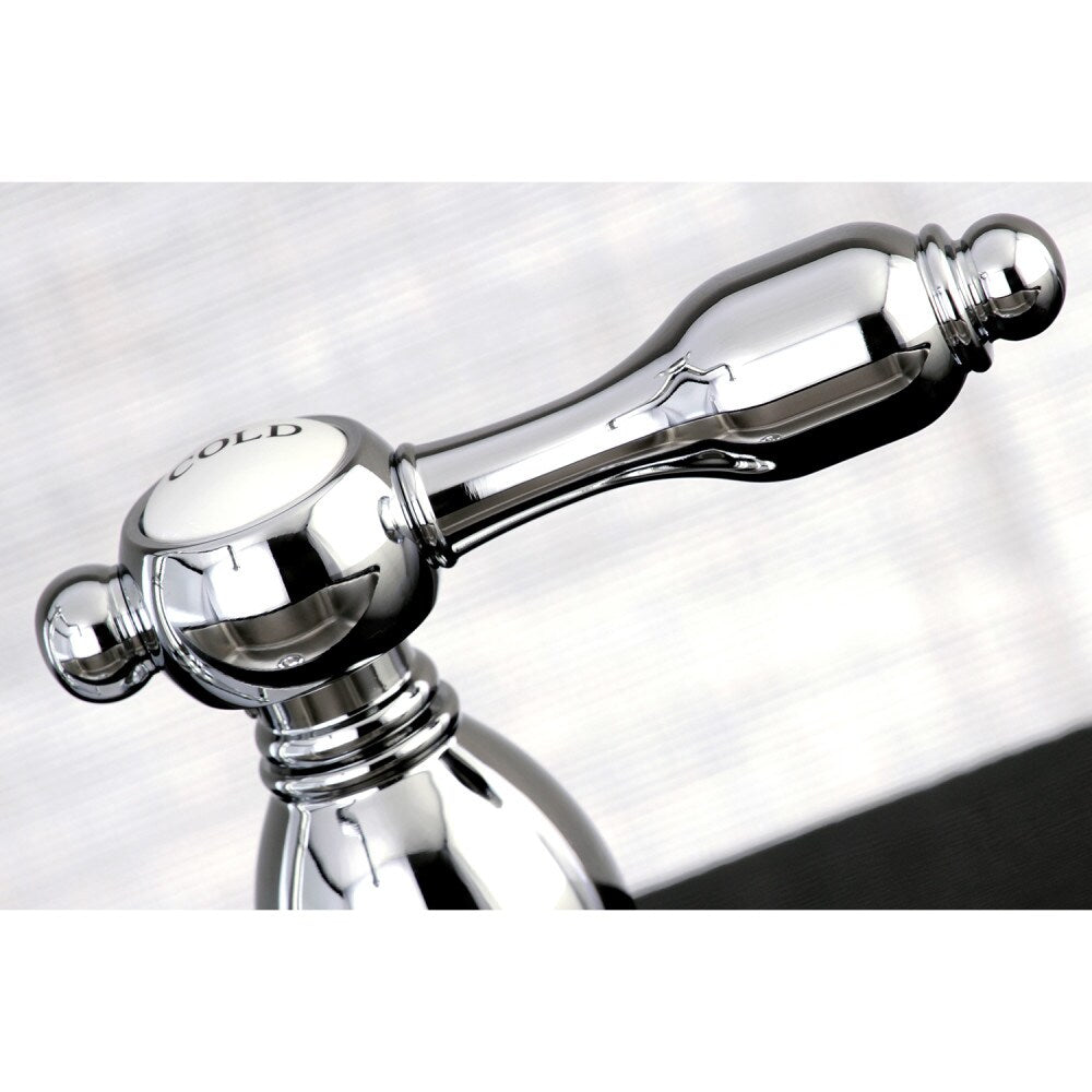 Robinet de cuisine standard à 2 poignées Tudor avec pulvérisateur latéral en chrome poli