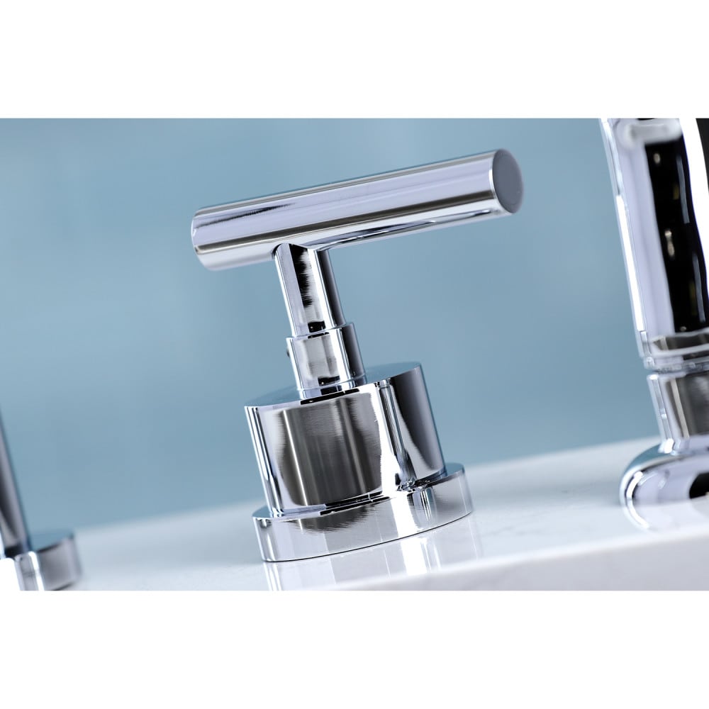 Robinet de cuisine standard à 2 poignées Manhattan avec pulvérisateur latéral en chrome poli