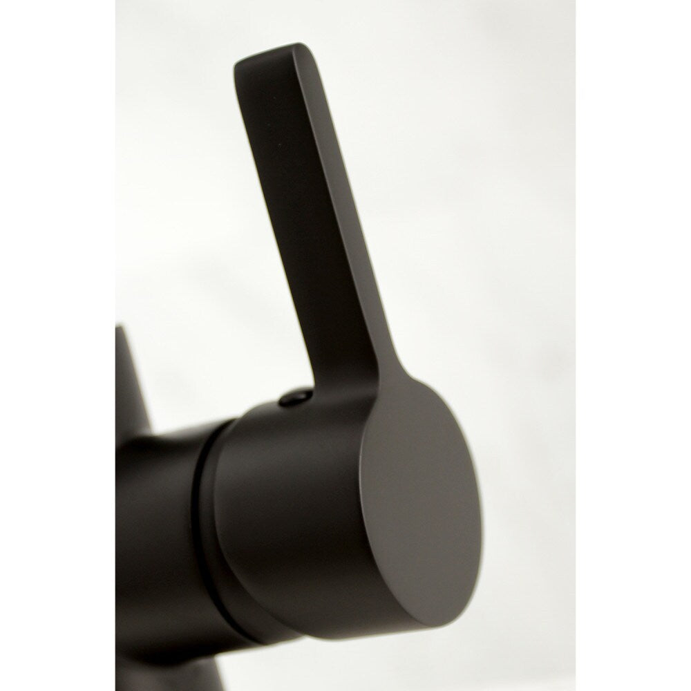 Robinet de cuisine moderne à poignée unique et pulvérisateur rétractable en noir mat