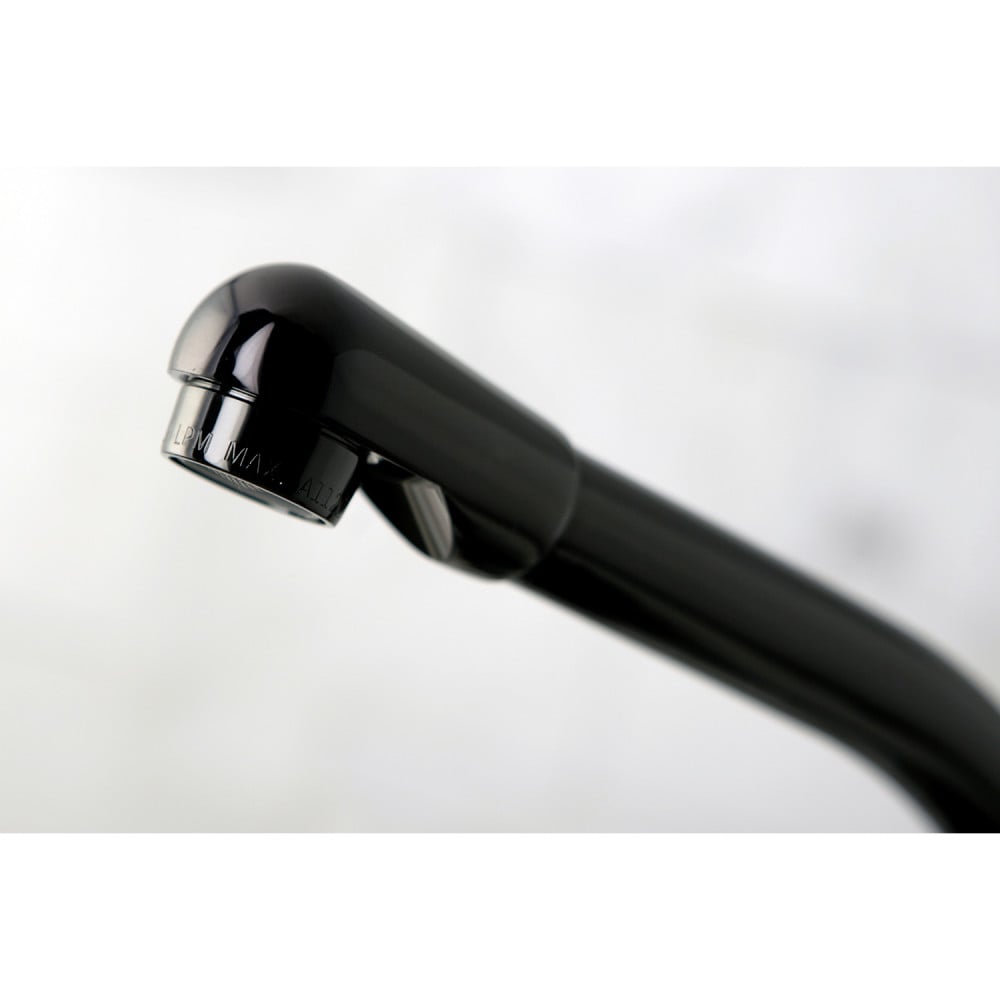 Robinet de cuisine standard à 2 poignées avec pulvérisateur latéral en acier inoxydable noir