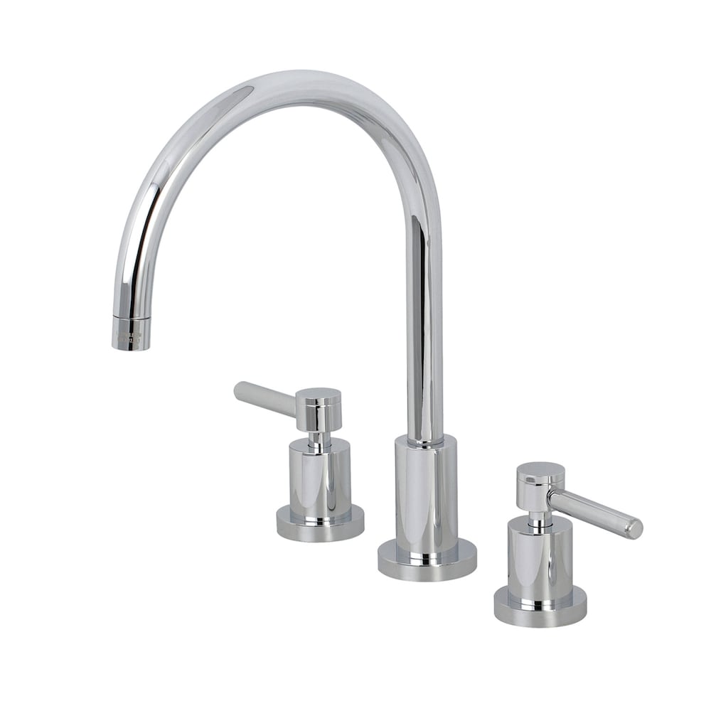 Robinet de cuisine standard à 2 poignées Concord en chrome poli