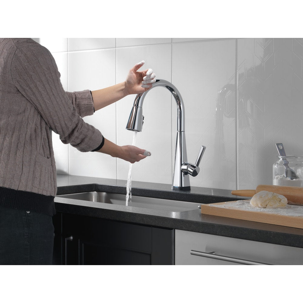 Lenta Touch Single-Handle Pull-Down Sprayer Kitchen Faucet with ShieldSpray Technology in Chrome