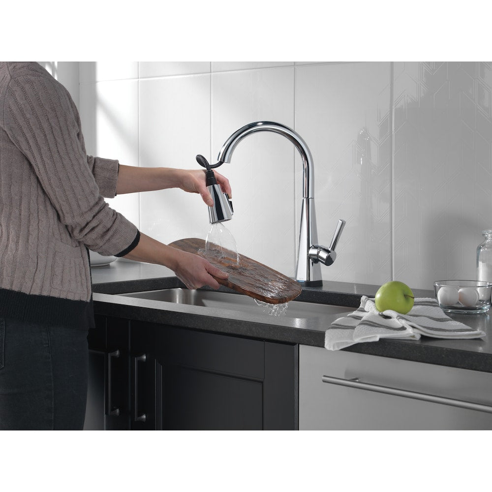 Lenta Touch Single-Handle Pull-Down Sprayer Kitchen Faucet with ShieldSpray Technology in Chrome