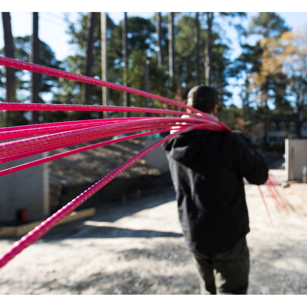 Barre d'armature en fibre de verre PINKBAR+ 15 mm x 4 pi