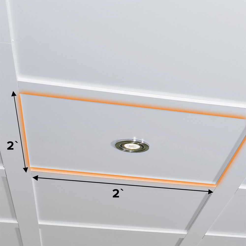 Suspended Ceiling Tile Kit - 8 Panels 2 ft. x 2 ft. (40 sq. ft. total coverage)