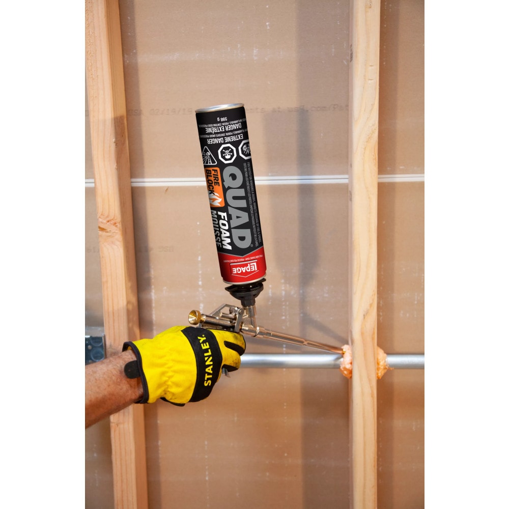 Scellant isolant en mousse pulvérisée Quad Fire Block, intérieur/extérieur, 598 g