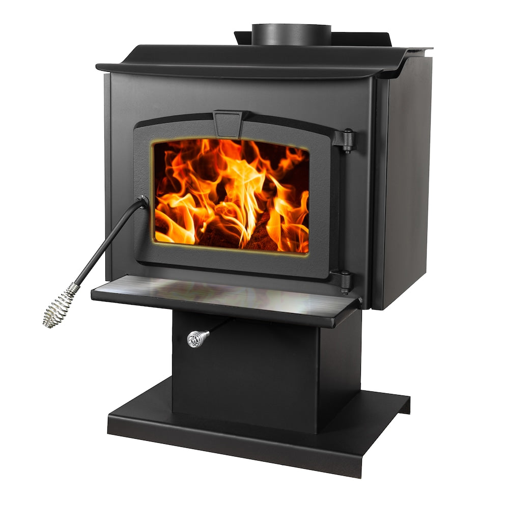 1,800 sq. ft. Wood Stove with Stainless Steel Ash Lip and Blower
