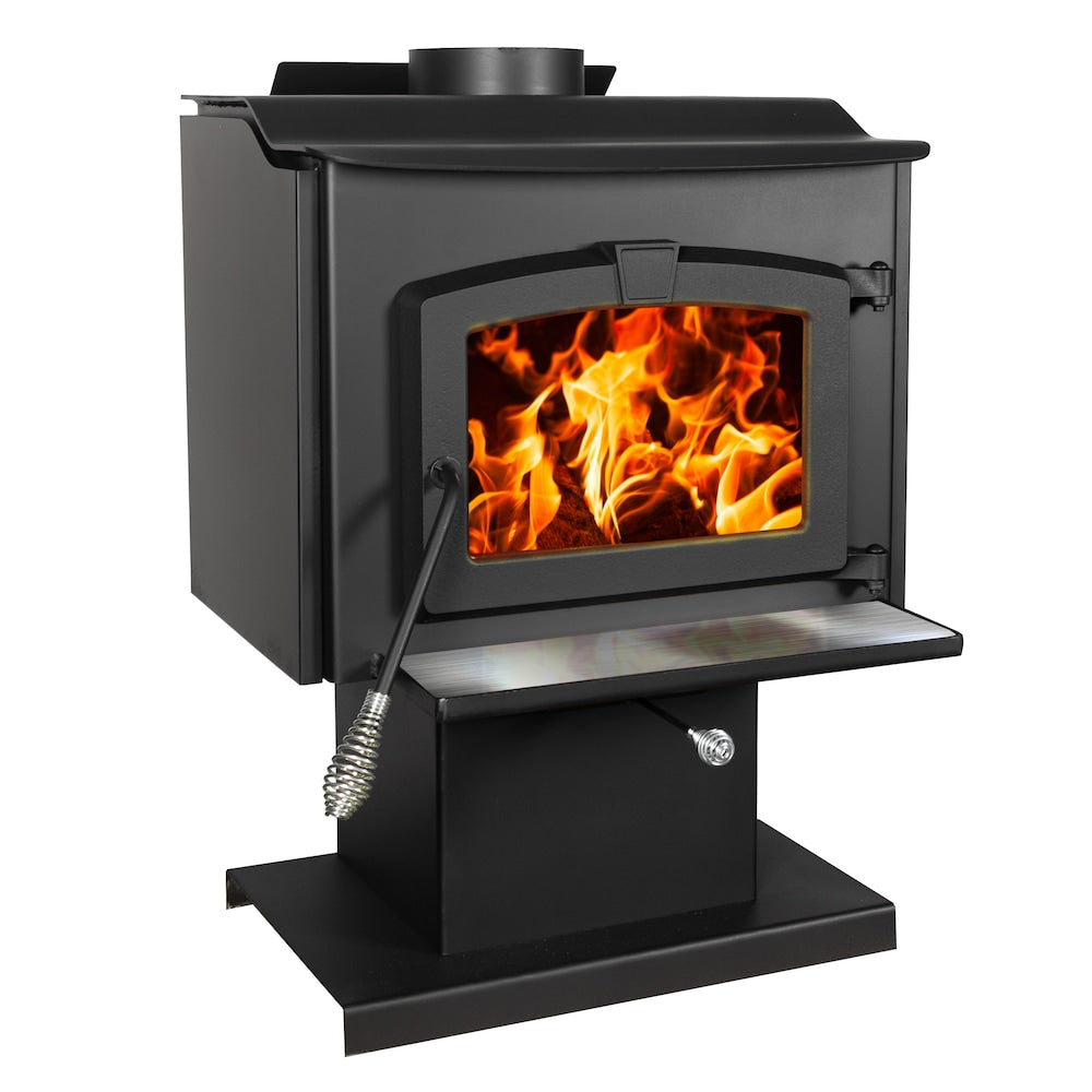 1,800 sq. ft. Wood Stove with Stainless Steel Ash Lip and Blower