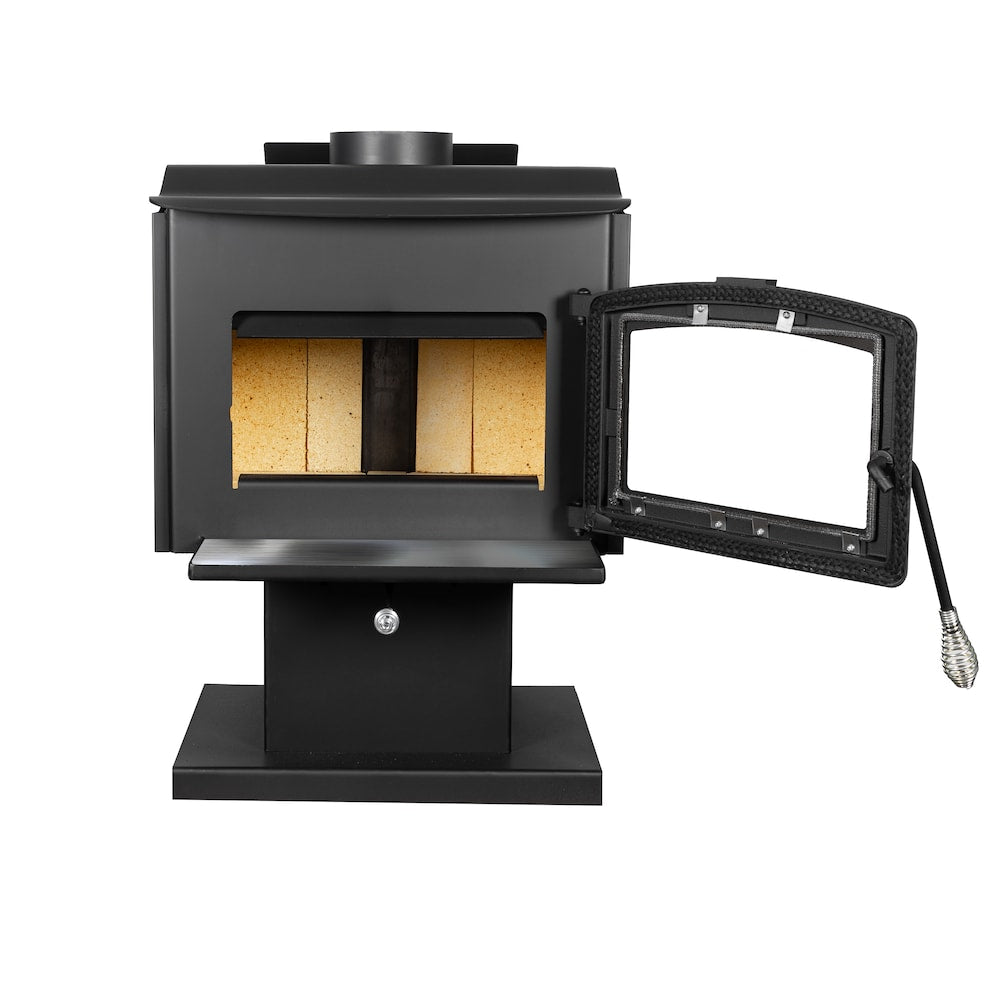 1,800 sq. ft. Wood Stove with Stainless Steel Ash Lip and Blower