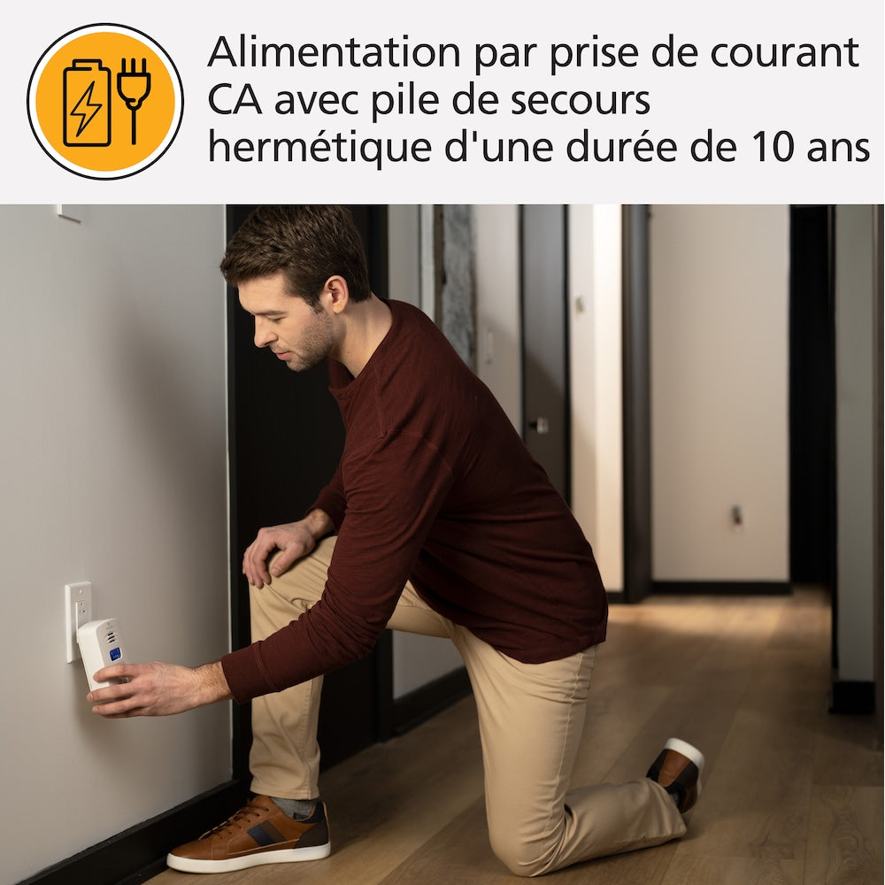 Kidde Plug-In Smart Carbon Monoxide Detector & Indoor Air Quality Monitor with 10-Year Battery
