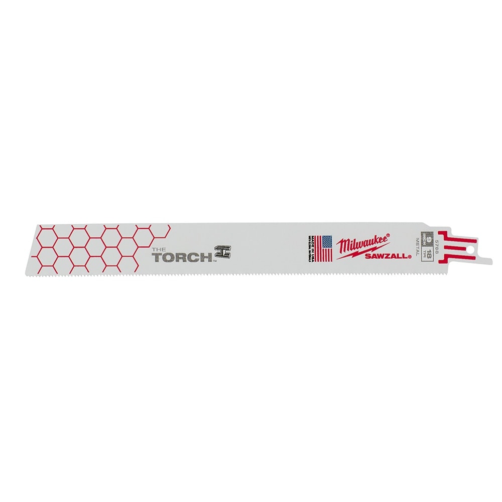 Lames SAWZALL The Torch 9 po 18 TPI (paquet de 5) avec torche The Torch 9 po 7 TPI avec dents en carbure (paquet de 1)