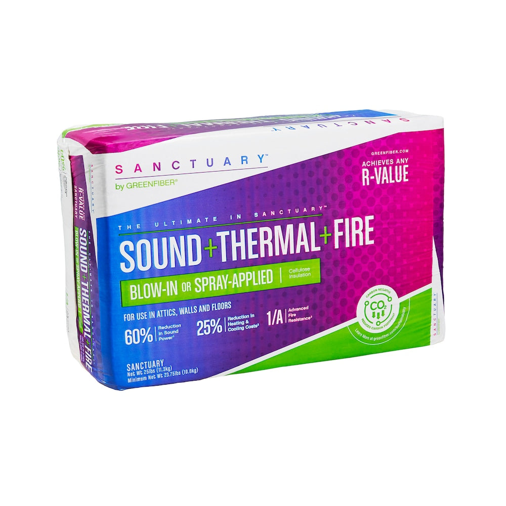 SANCTUARY Cellulose Blown-In or Spray Applied Insulation (R3.7 per inch)