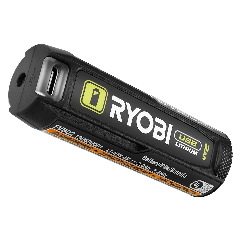 Kit d'éclairage avant pivotant USB au lithium de 625 lumens avec batterie de 2,0 Ah et câble de charge