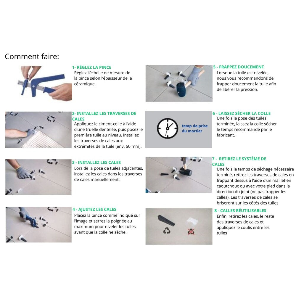 LS CLASSIC - Starter Kit  2mm (1/16")  (100 Clips, 100 Wedges, 1 Pliers)