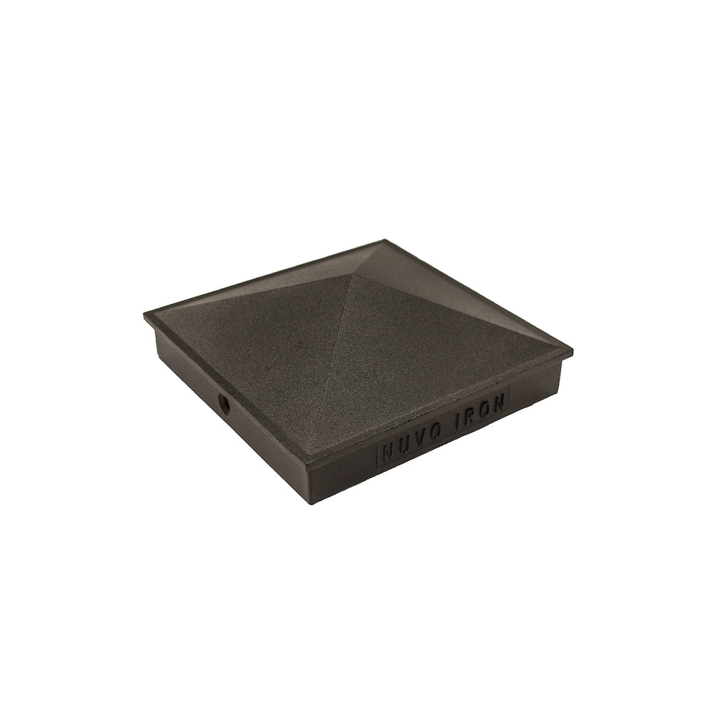 4in x 4in Black Aluminum Ornamental Pyramid Post Cap 24 Unit Master Pack