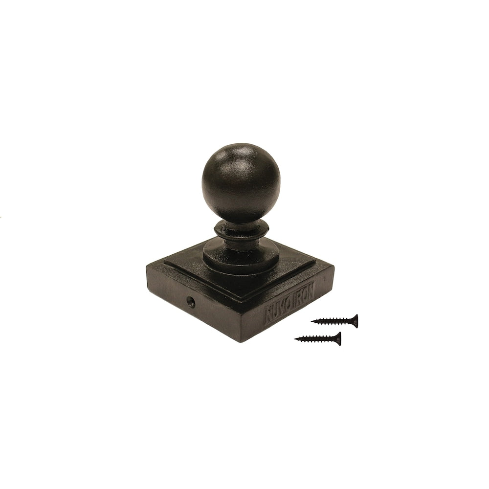 6in x 6in Black Aluminum Ornamental Pyramid Post Cap 24 Units