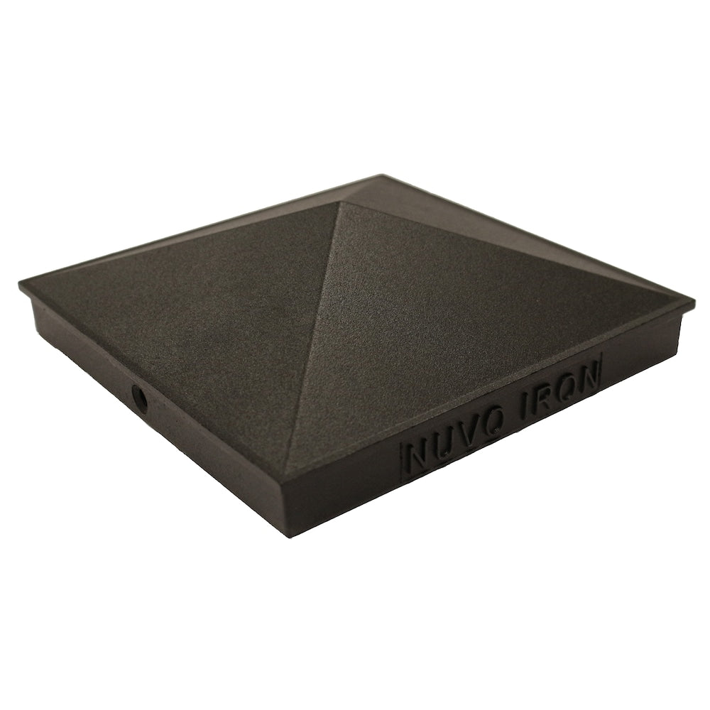 4in x 6in Black Aluminum Ornamental Pyramid Post Cap 24 Units
