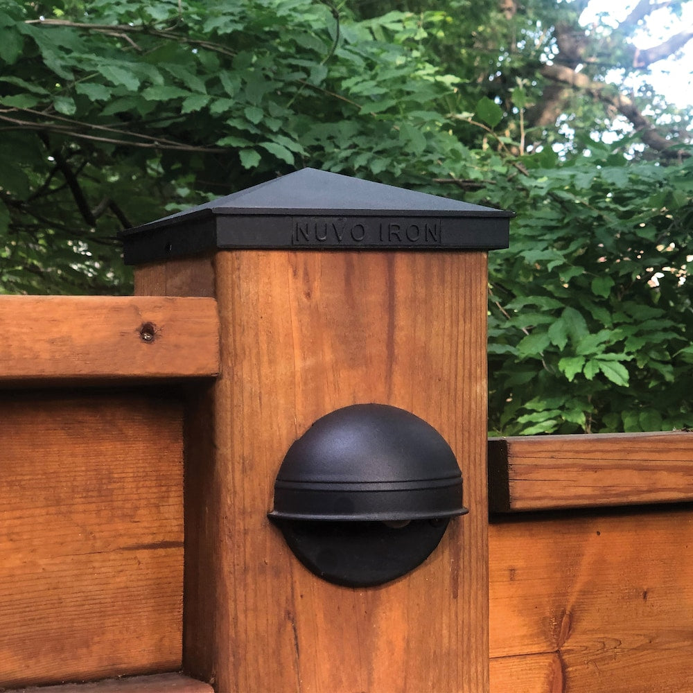 Capuchon de poteau décoratif en aluminium noir de 4 po x 6 po, 24 unités