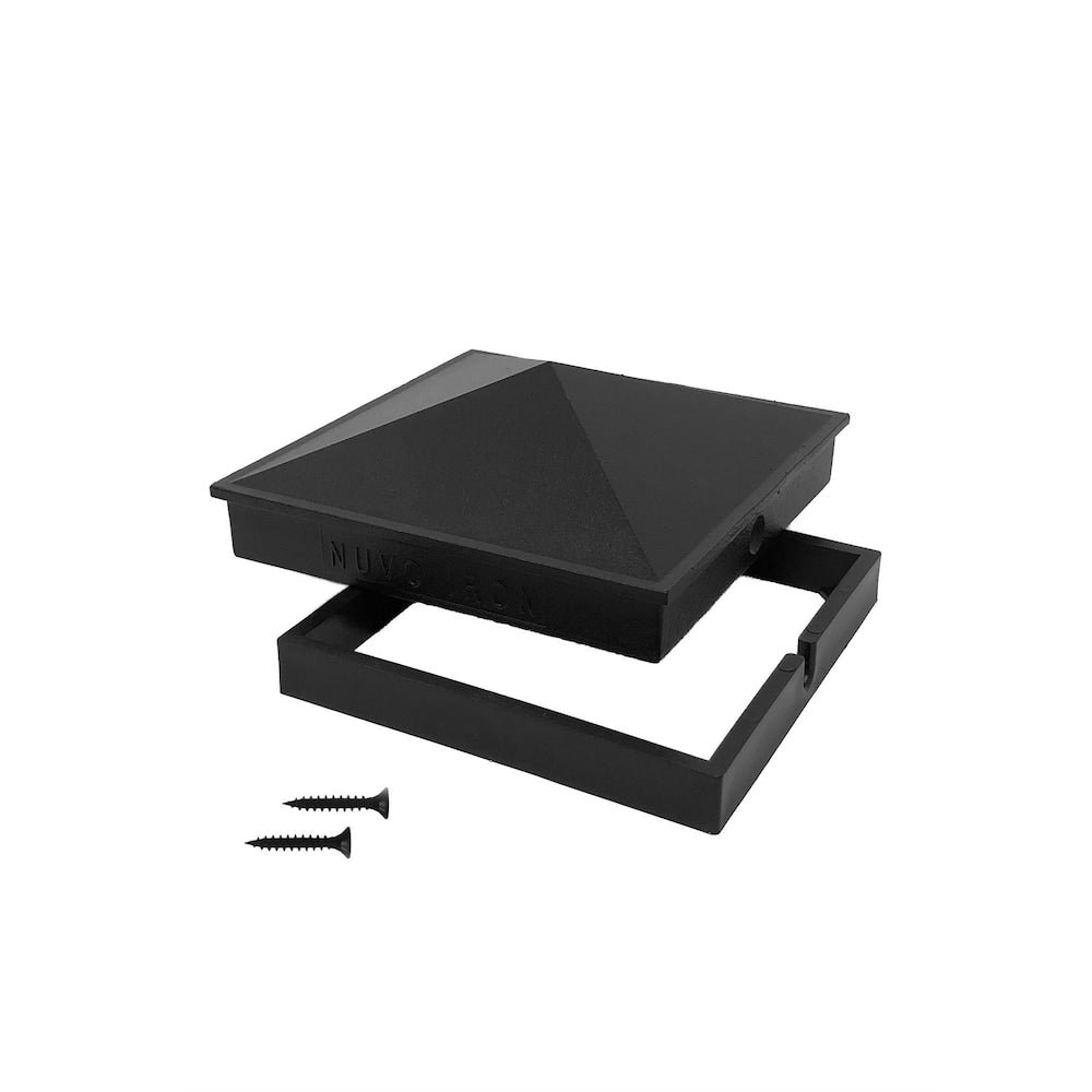 5" x 5" Aluminum Pyramid Post Cap Black ( 24-Pack)