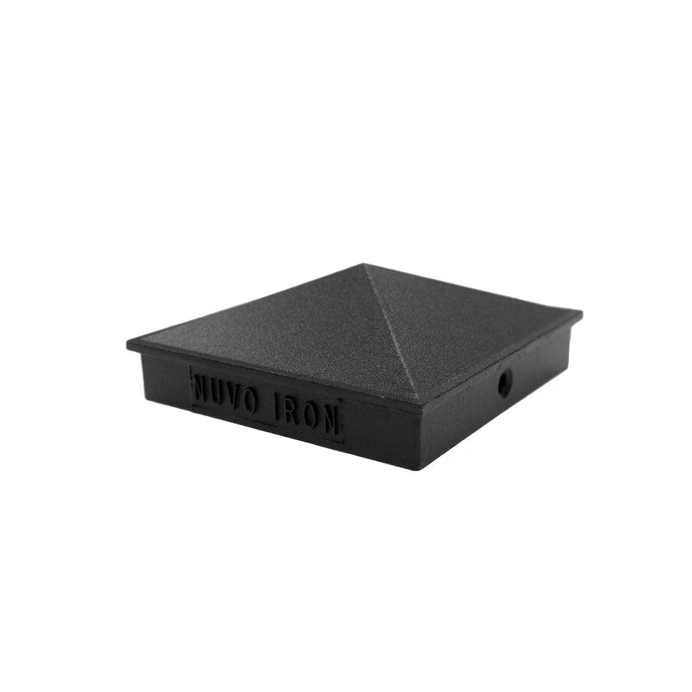 6in x 6in Black Aluminum Ornamental Pyramid Post Cap 24 Units