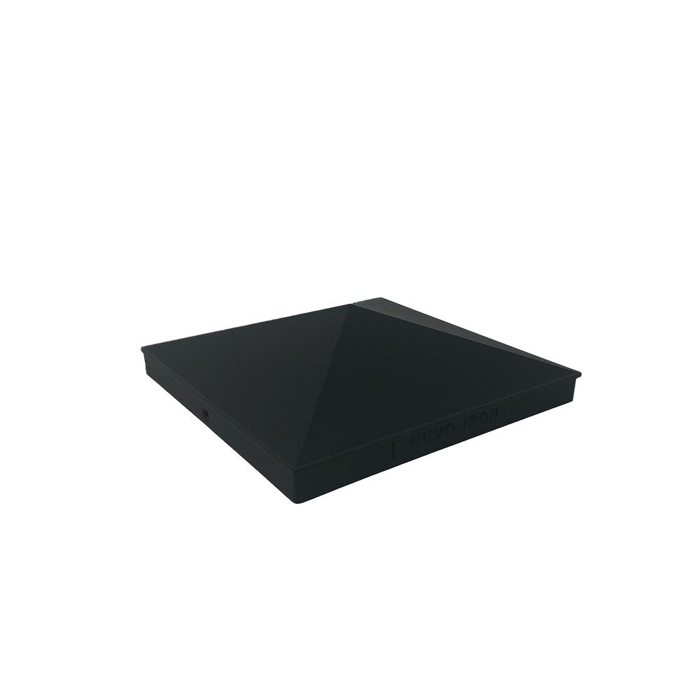 8in x 8in Black Aluminum Ornamental Pyramid Post Cap 12 Units