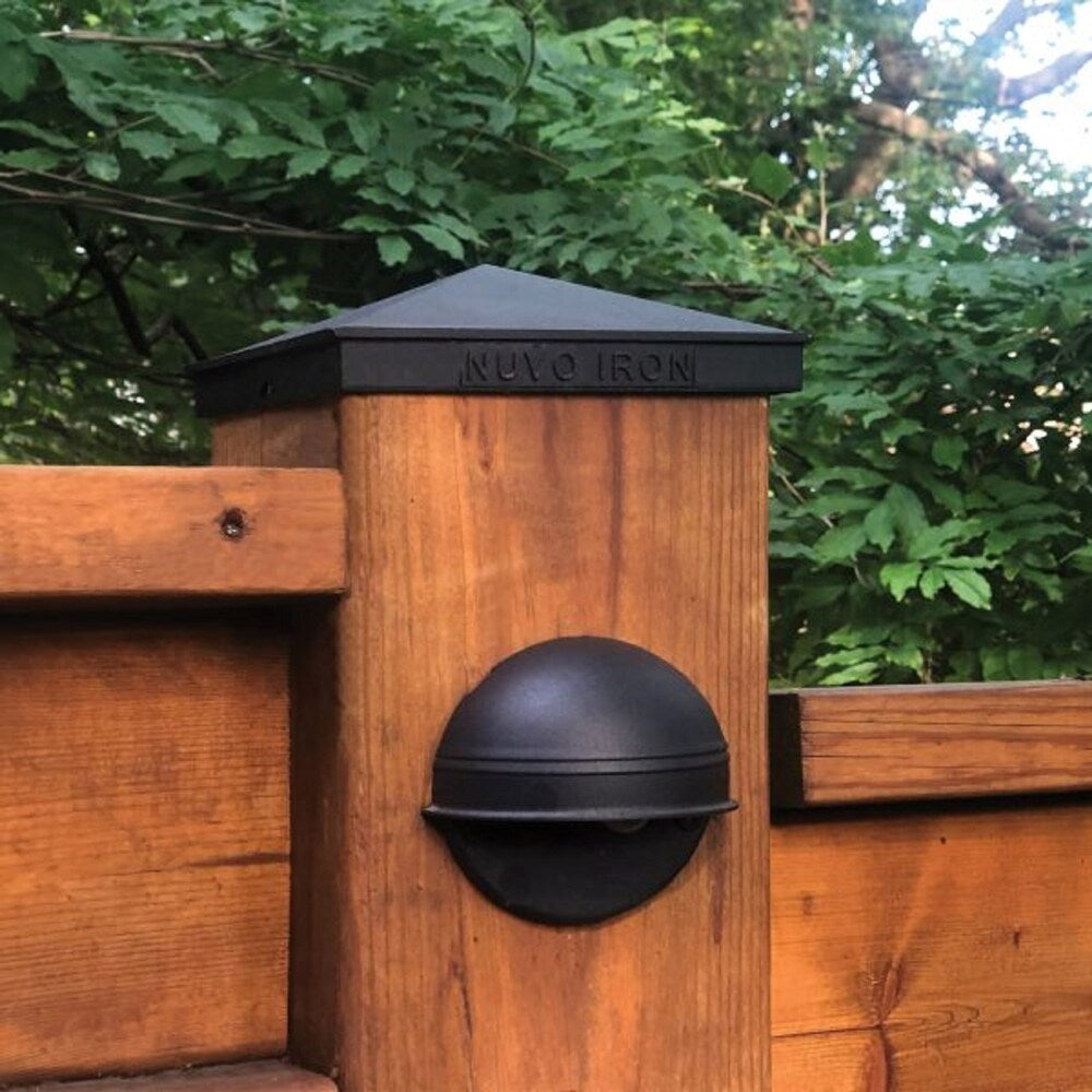 8in x 8in Black Aluminum Ornamental Pyramid Post Cap 12 Units