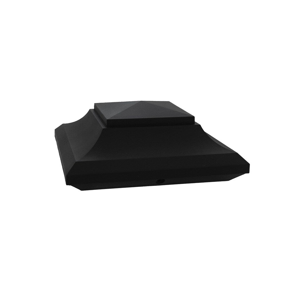 6" x 6" Plastic Pyramid Post Cap Black (24-Pack)