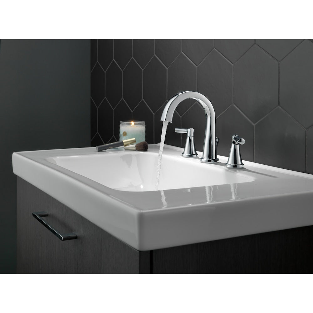 Robinet de salle de bain à deux poignées Becker en chrome