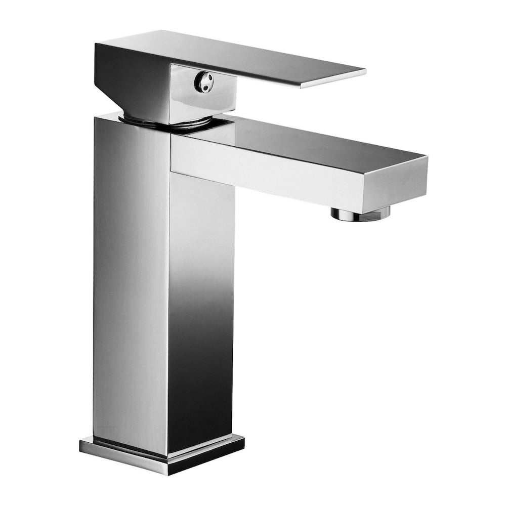 Robinet de lavabo de salle de bain monotrou à poignée unique Rico en chrome