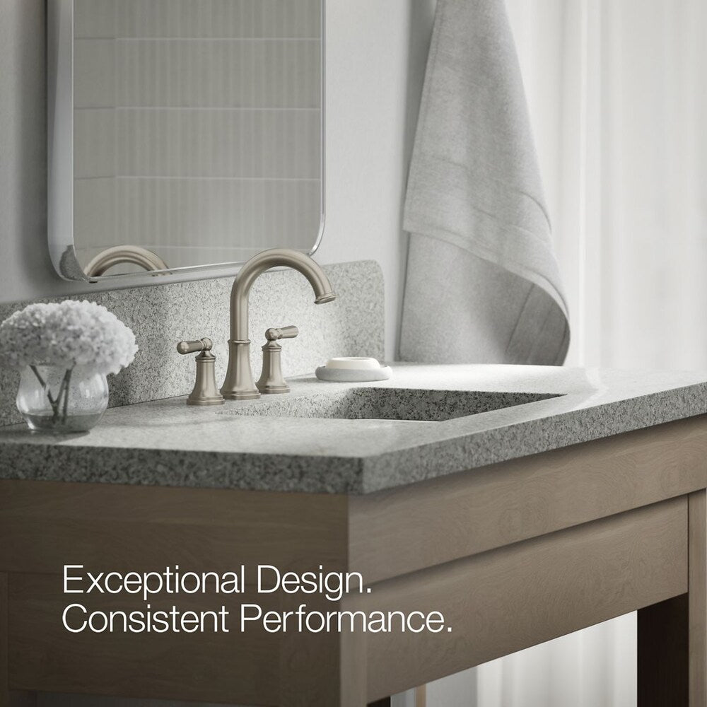 Capilano Widespread bathroom sink faucet in Brushed Nickel
