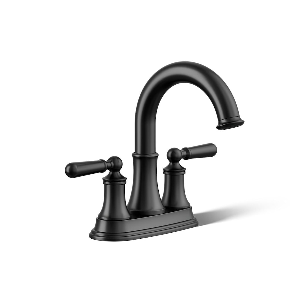 Capilano Centerset bathroom sink faucet in Matte Black