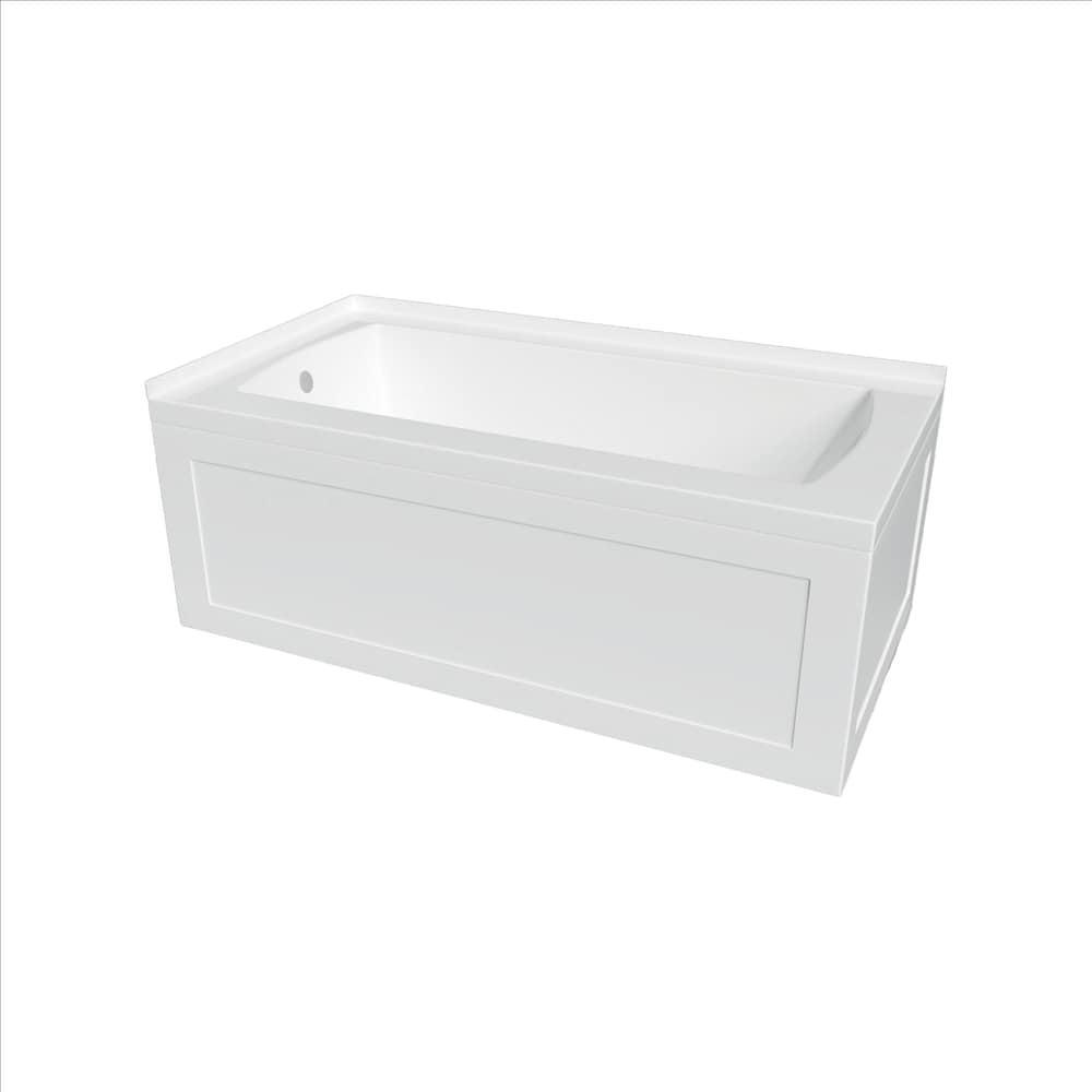 IVY 60 inch x 32 Two-sided Skirted Bathtub Left-Hand Drain Location, Right hand skirt
