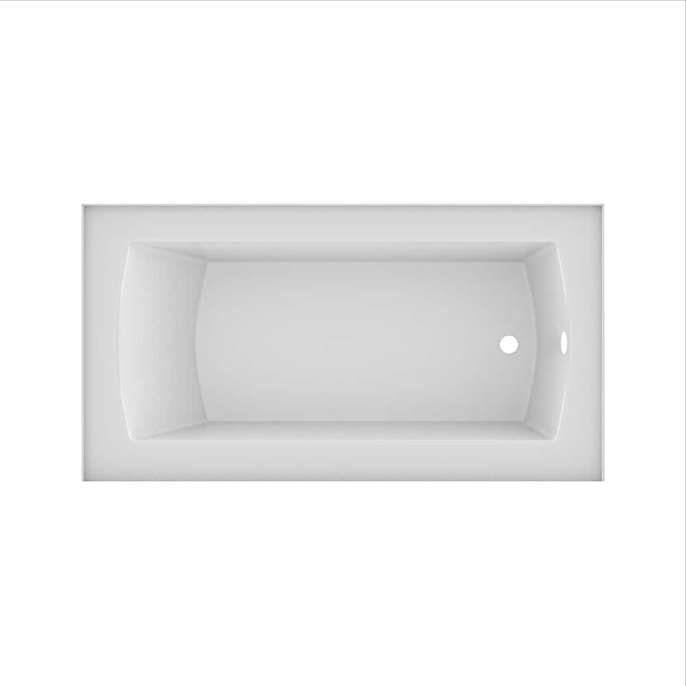 Baignoire à jupe double face IVY 60 pouces x 32 po, emplacement du drain à droite, jupe à gauche