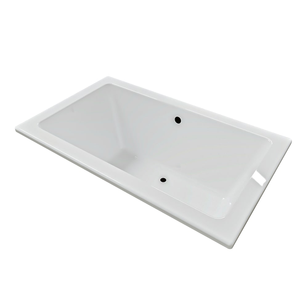 Baignoire encastrée LILY 60 pouces x 36 pouces avec drain central décalé