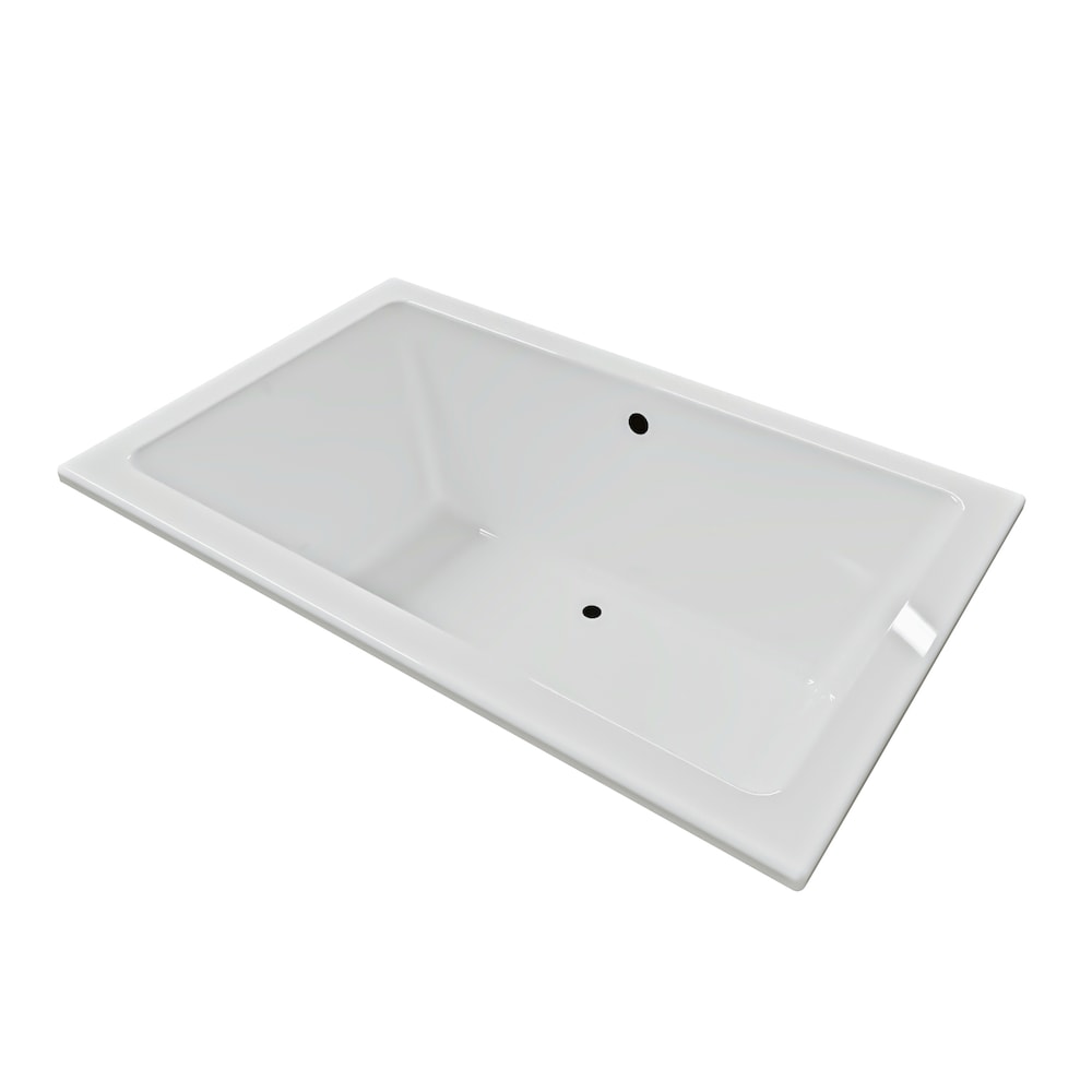 Baignoire encastrée LILY 66 pouces x 42 pouces avec drain central décalé
