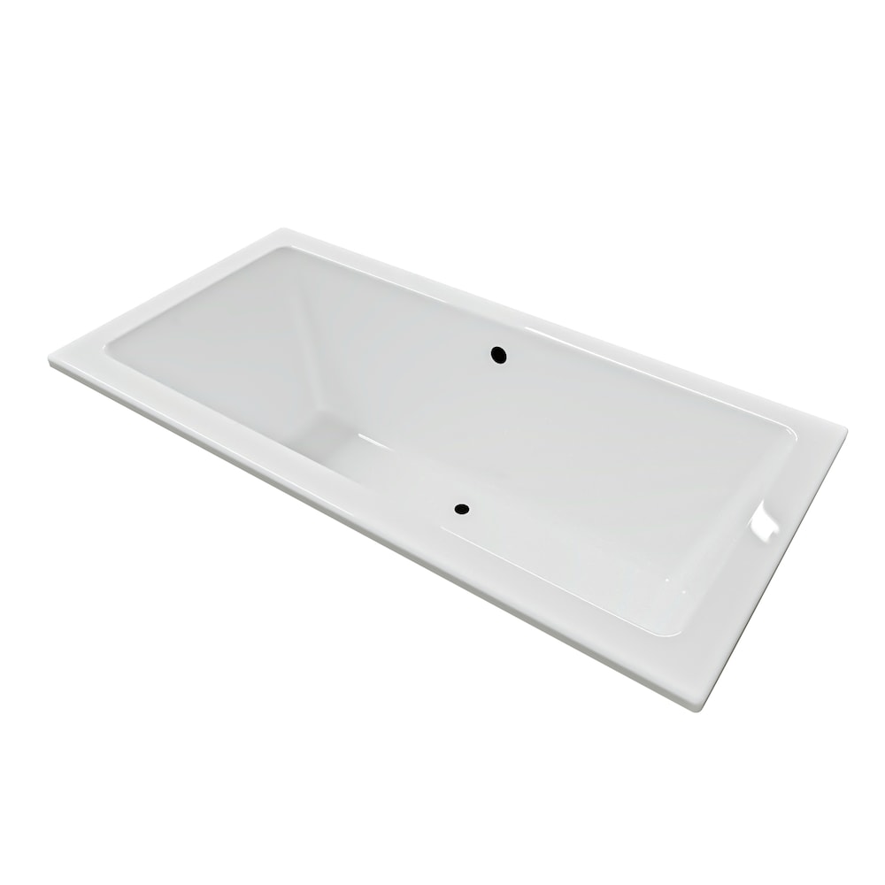 Baignoire encastrée LILY 72 pouces x 36 pouces avec drain central décalé