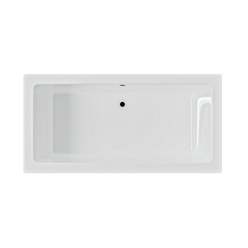 Baignoire encastrée LILY 72 pouces x 36 pouces avec drain central décalé