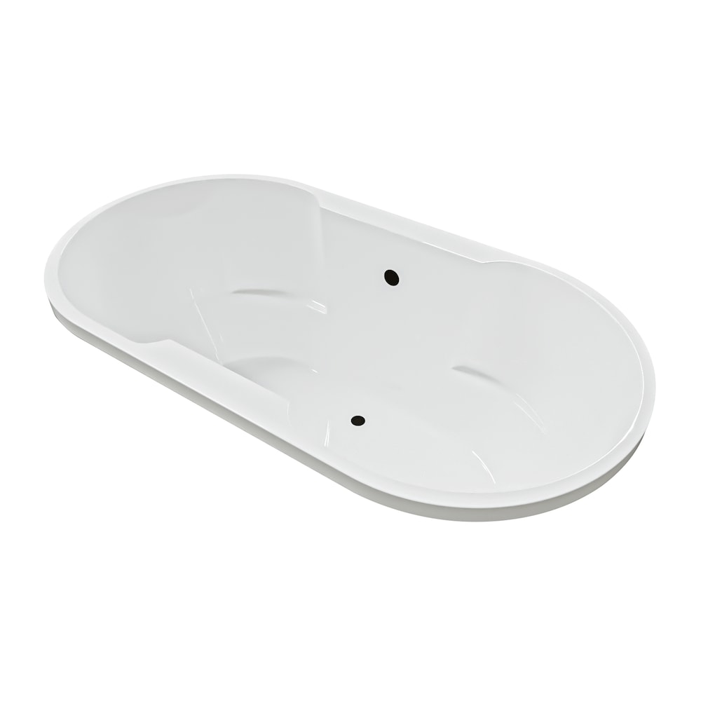 Baignoire encastrée à drain central décalé CLOVER 66 po x 36 po