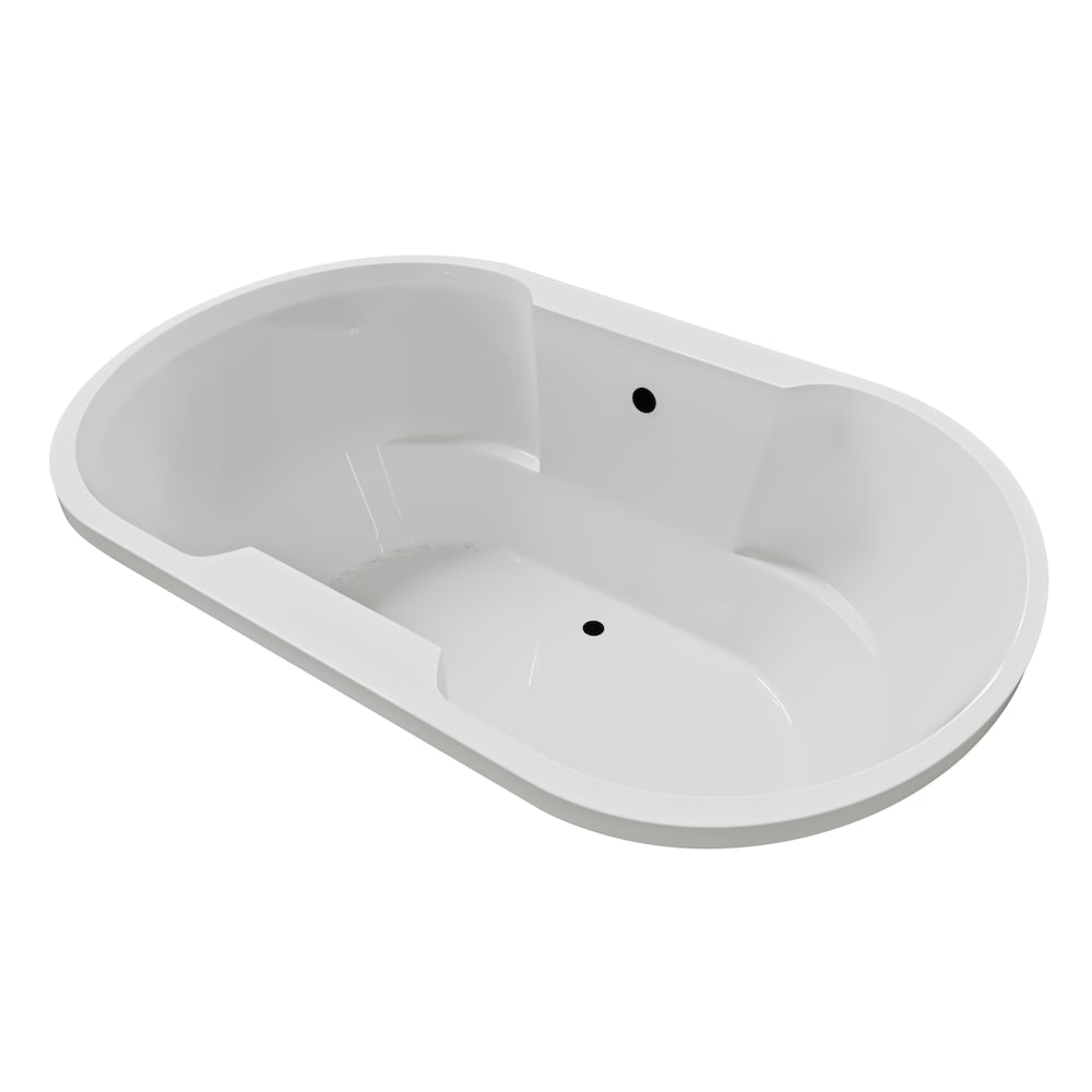 Baignoire encastrée à drain central décalé CLOVER 66 po x 42 po