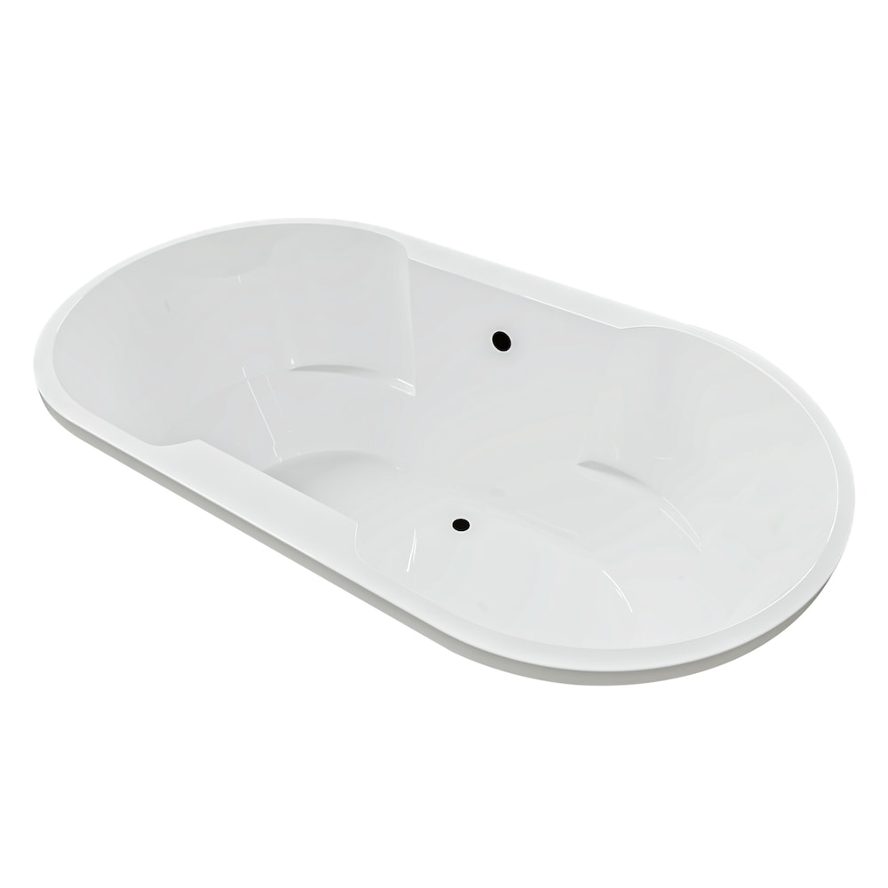 CLOVER 70 inch x 40 inch Offset Center Drain Drop-in Bathtub