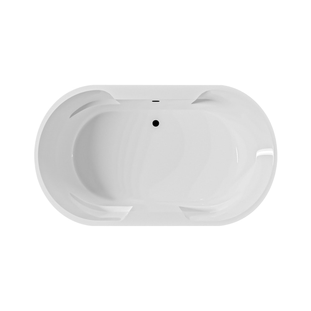 CLOVER 70 inch x 40 inch Offset Center Drain Drop-in Bathtub