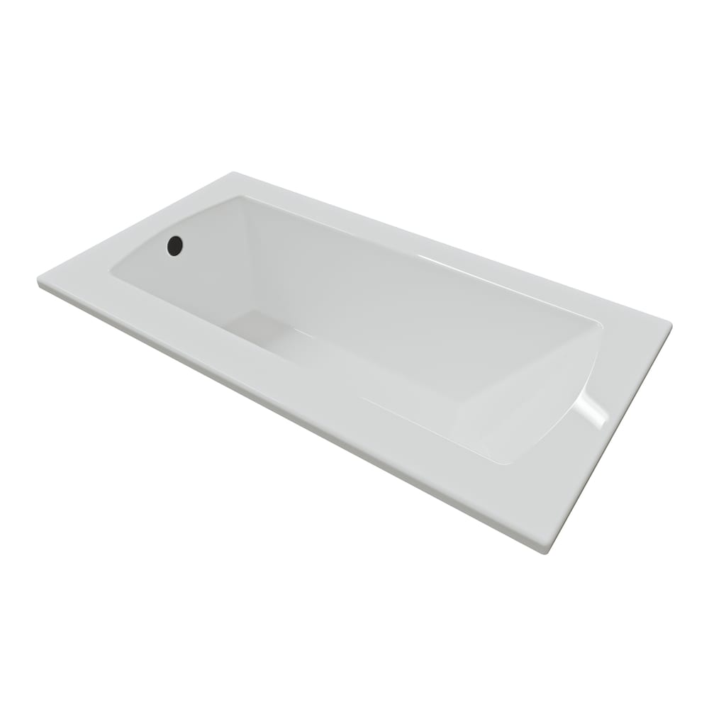 Baignoire encastrée CALLA 60 pouces x 32 pouces avec drain décalé