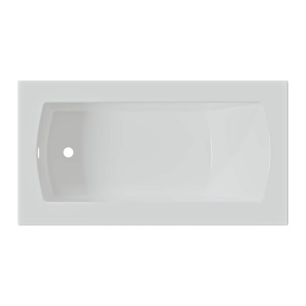 Baignoire encastrée CALLA 60 pouces x 32 pouces avec drain décalé