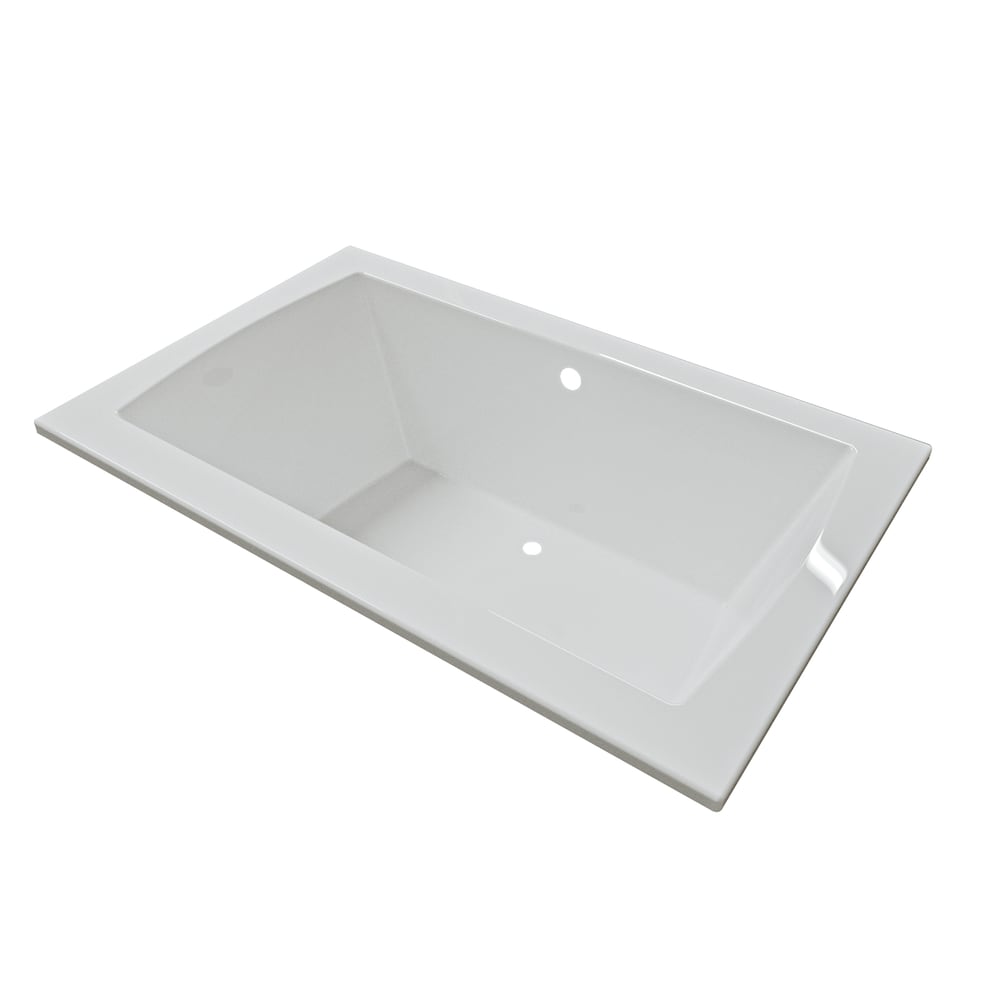 Baignoire encastrée à drain central décalé CALLA 66 po x 42 po