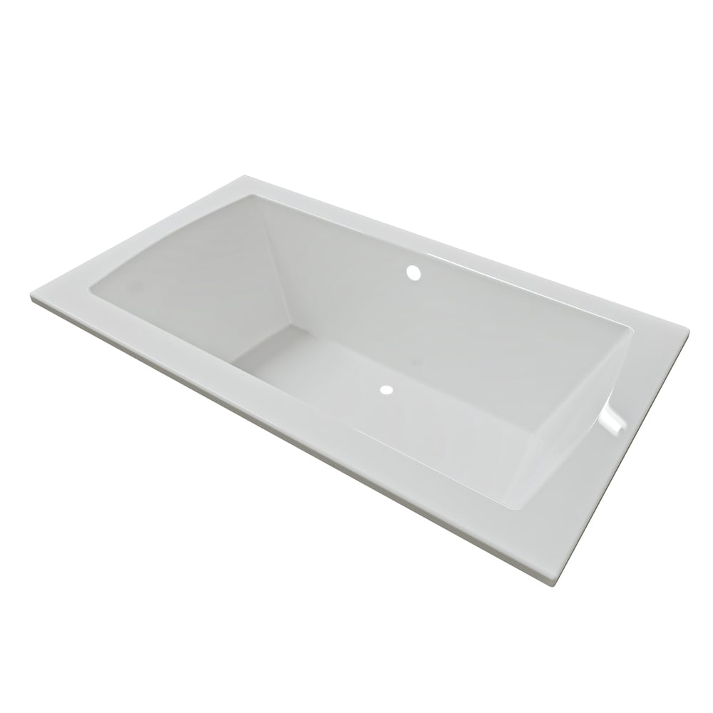 Baignoire encastrée CALLA 72 pouces x 42 pouces avec drain central décalé